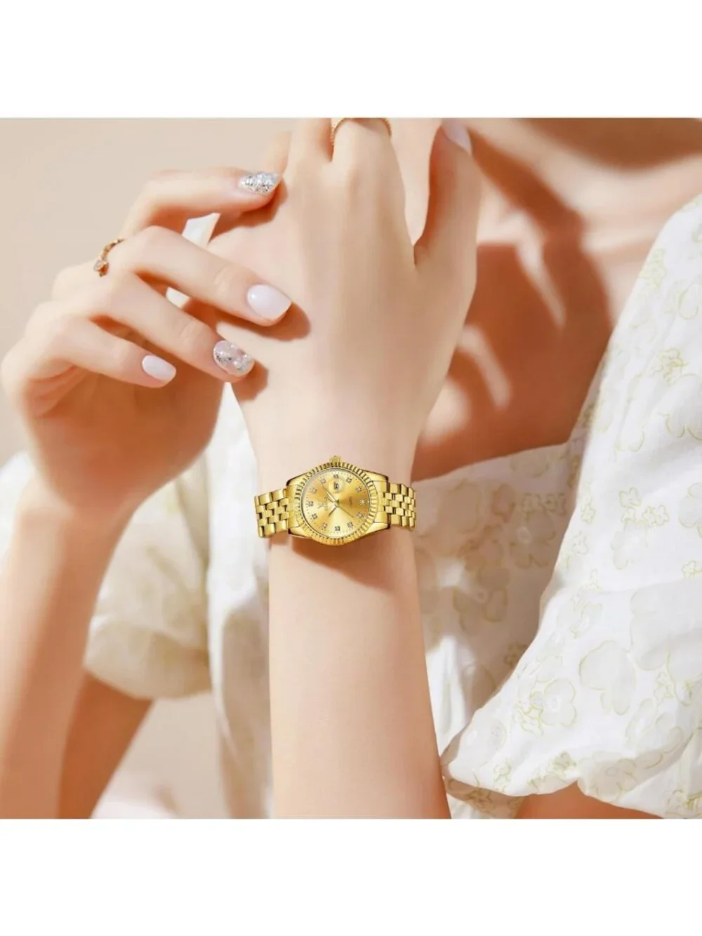 Stylish Women's Stainless Steel Analog Watch | Water Resistant, Luminous, Date